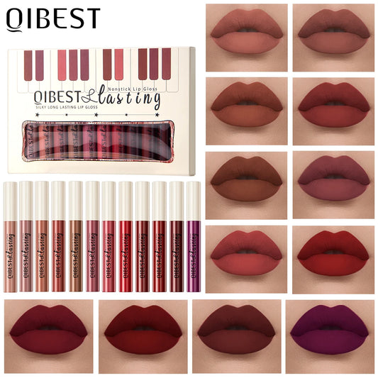 Vibrant 12-Color Matte Liquid Lipstick Set - Waterproof, Long-Lasting Lip Gloss for Every Occasion!