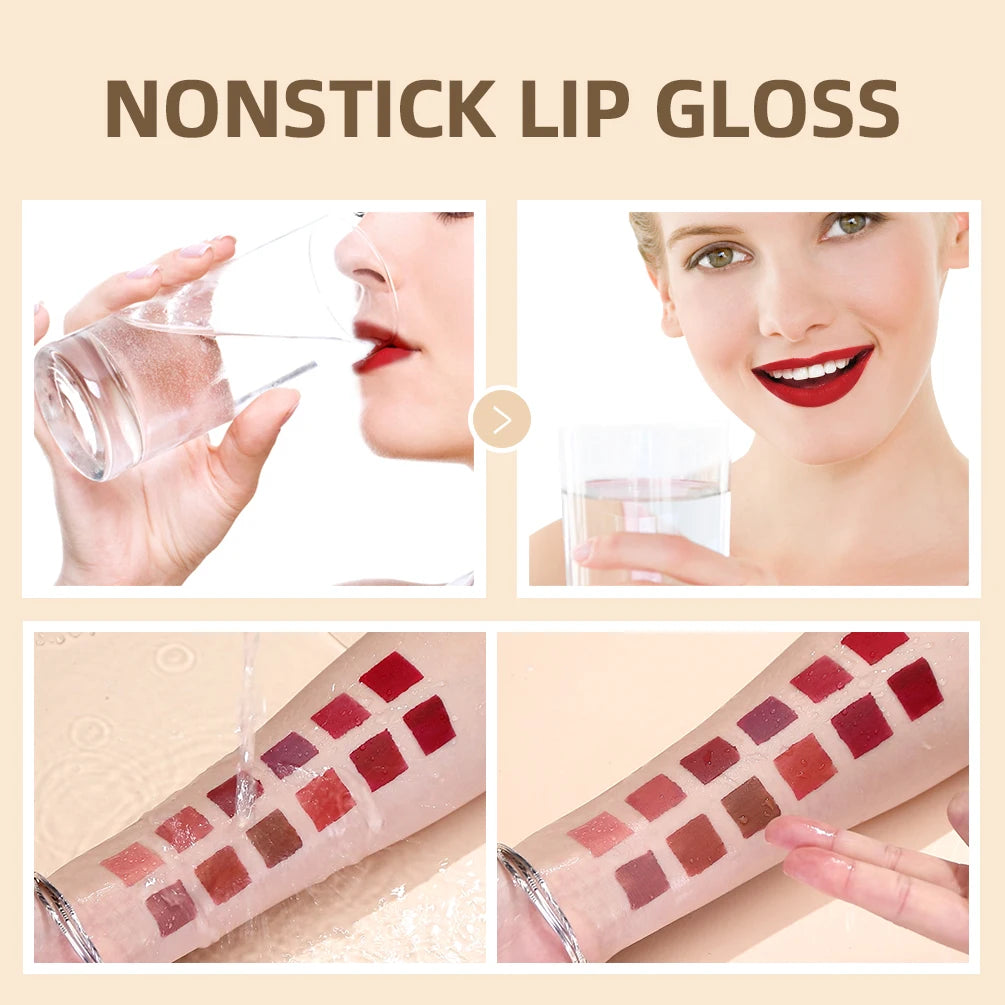 Vibrant 12-Color Matte Liquid Lipstick Set - Waterproof, Long-Lasting Lip Gloss for Every Occasion!