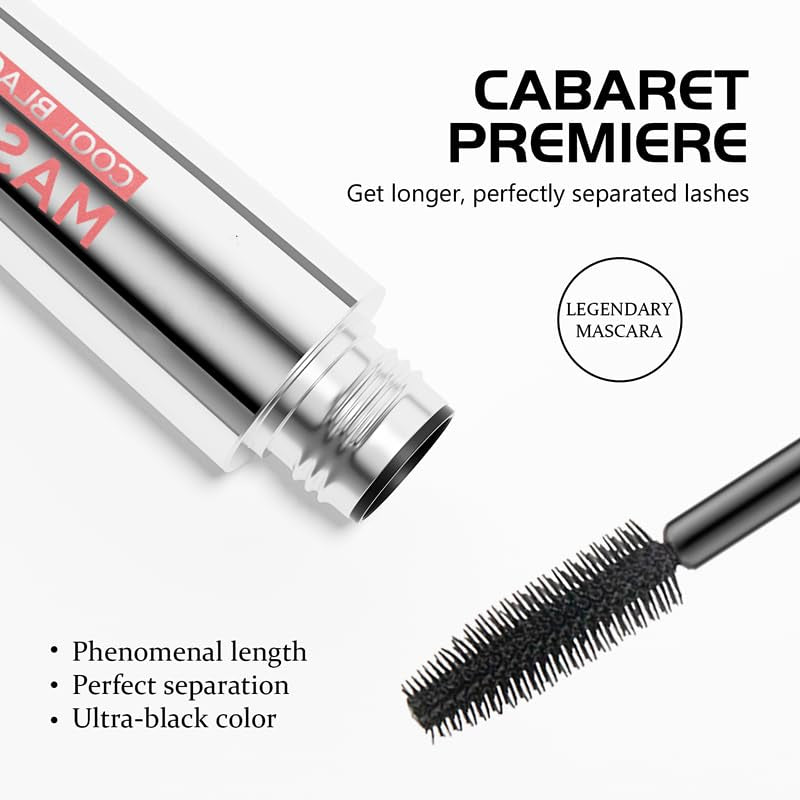 My Lashes 4D Silk Fiber Mascara - Stunning Volume & Length, Waterproof Black, Curly with New Silicone Brush (2 Pack)