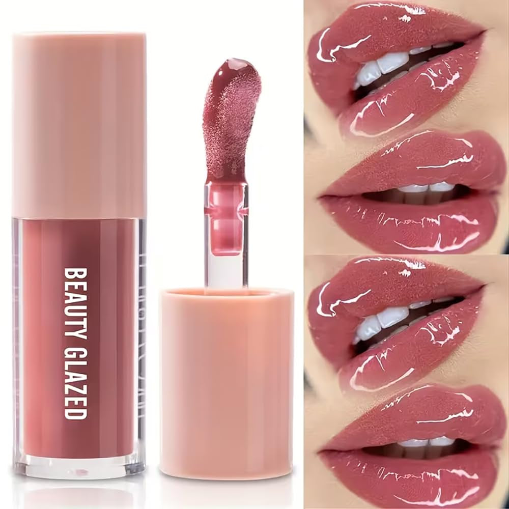 Berry Mauve Lip Gloss & Liner Duo - Achieve Juicy, Plump Lips with High Shine & Volume!