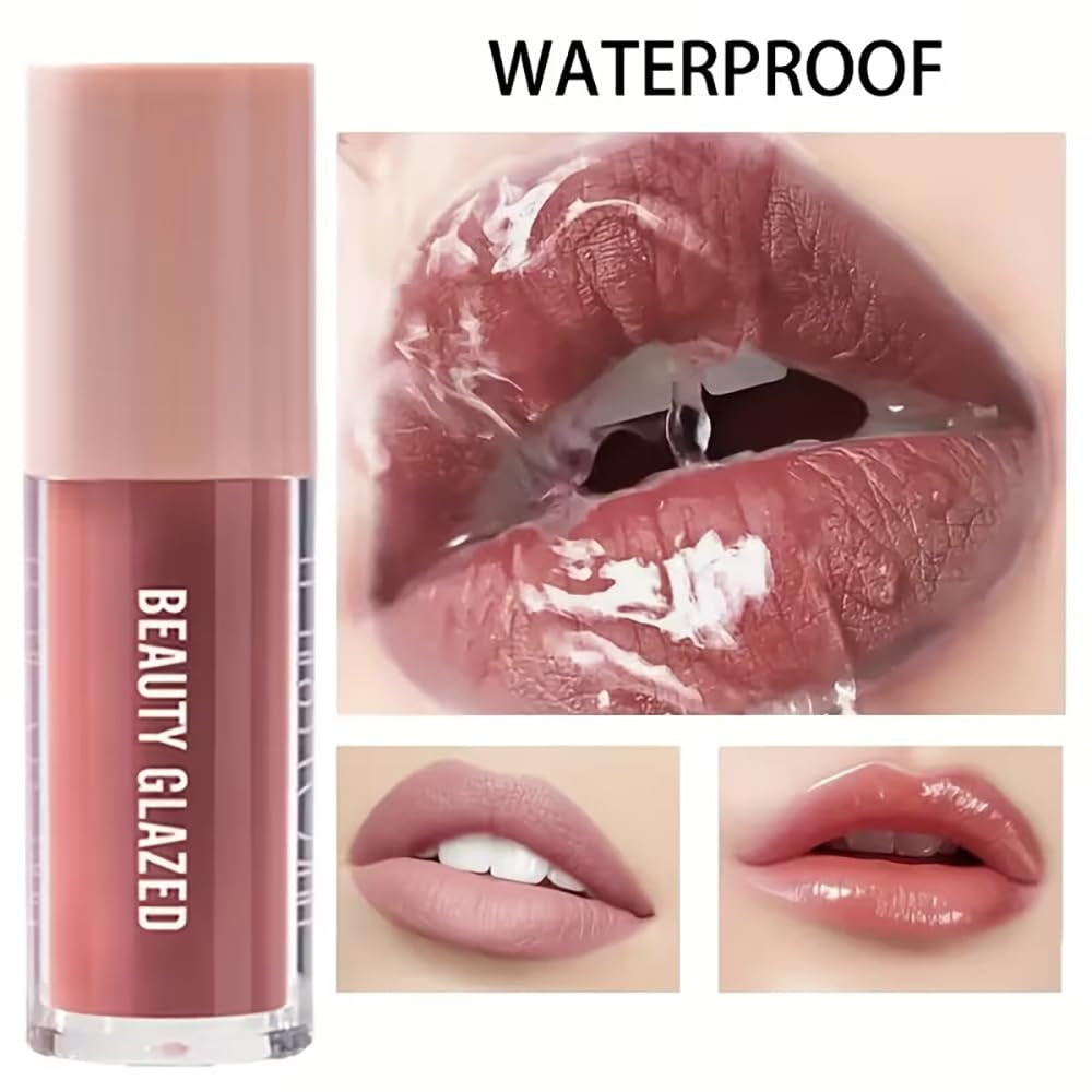 Berry Mauve Lip Gloss & Liner Duo - Achieve Juicy, Plump Lips with High Shine & Volume!