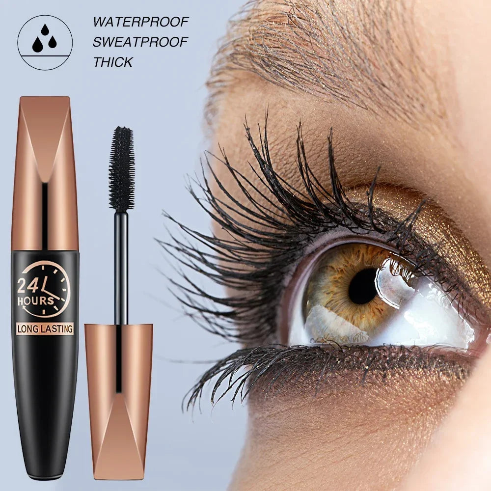 Ultimate 5D Waterproof Mascara for Lengthened, Beautiful Eyelashes - Silk Fiber Formula for Stunning Makeup Looks